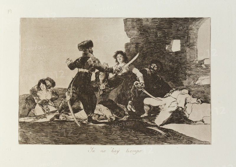 Ya no hay tiempo.; Los Desastres de la Guerra, Madrid 1863. Creator: Francisco Goya.