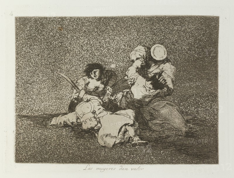 Las mugeres dan valor.; Los Desastres de la Guerra, Madrid 1863. Creator: Francisco Goya.