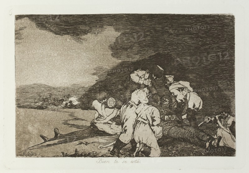 Bien te se està.; Los Desastres de la Guerra, Madrid 1863. Creator: Francisco Goya.