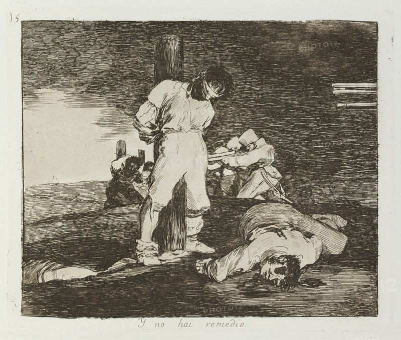 Y no hai remedio.; Los Desastres de la Guerra, Madrid 1863. Creator: Francisco Goya.