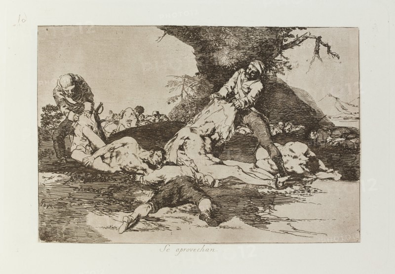 Se aprovechan.; Los Desastres de la Guerra, Madrid 1863. Creator: Francisco Goya.