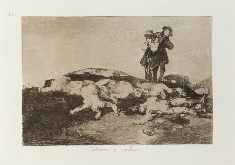 Enterrar y callar.; Los Desastres de la Guerra, Madrid 1863. Creator: Francisco Goya.