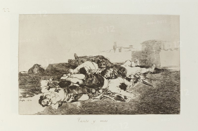 Tanto y mas.; Los Desastres de la Guerra, Madrid 1863. Creator: Francisco Goya.