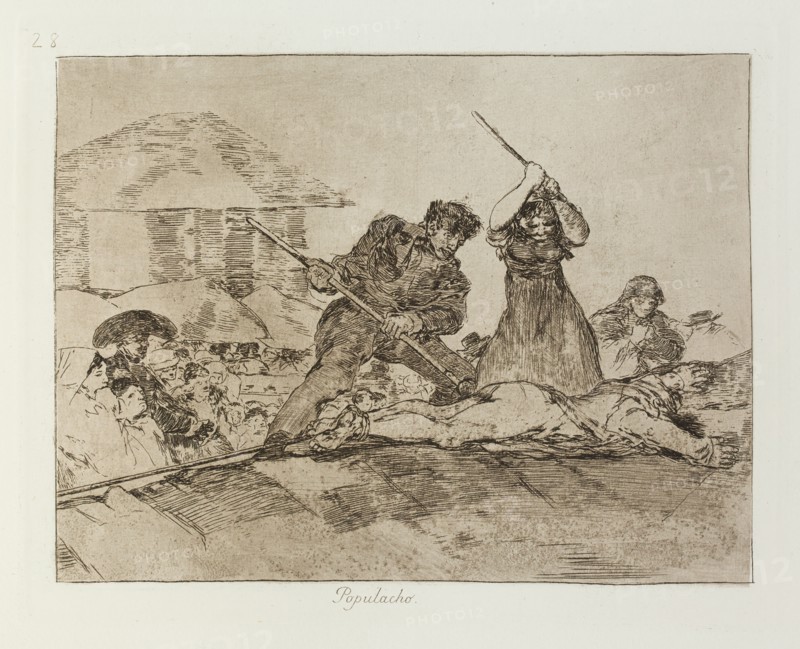 Populacho.; Los Desastres de la Guerra, Madrid 1863. Creator: Francisco Goya.