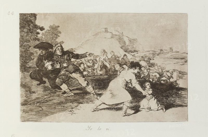 Yo lo vi.; Los Desastres de la Guerra, Madrid 1863. Creator: Francisco Goya.