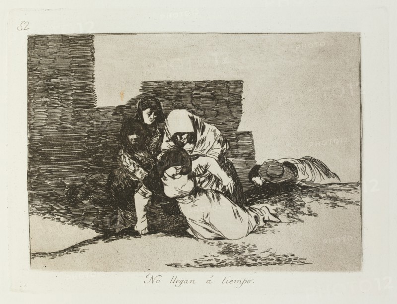 No llegan á tiempo.; Los Desastres de la Guerra, Madrid 1863. Creator: Francisco Goya.