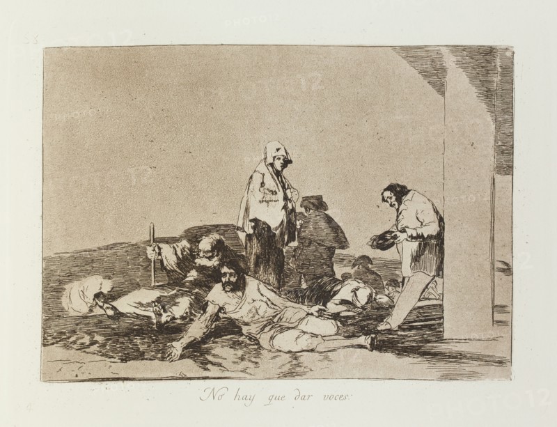 No hay que dar voces.; Los Desastres de la Guerra, Madrid 1863. Creator: Francisco Goya.