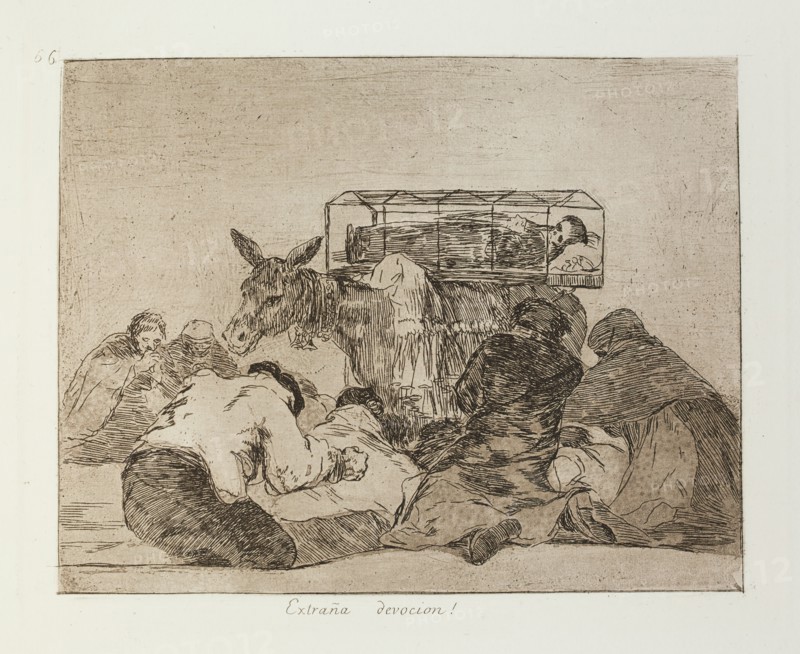 Extraña devocion!; Los Desastres de la Guerra, Madrid 1863. Creator: Francisco Goya.