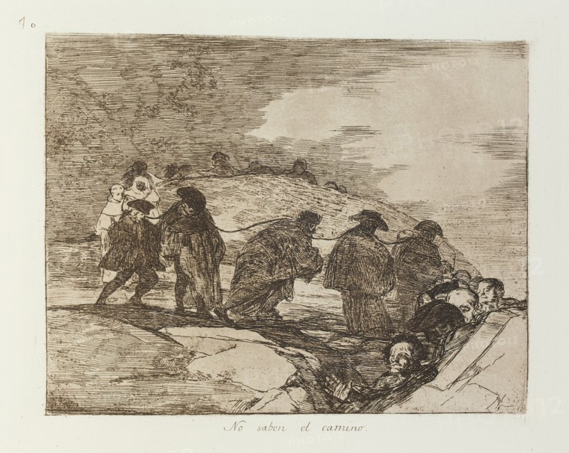 No saben el camino.; Los Desastres de la Guerra, Madrid 1863. Creator: Francisco Goya.