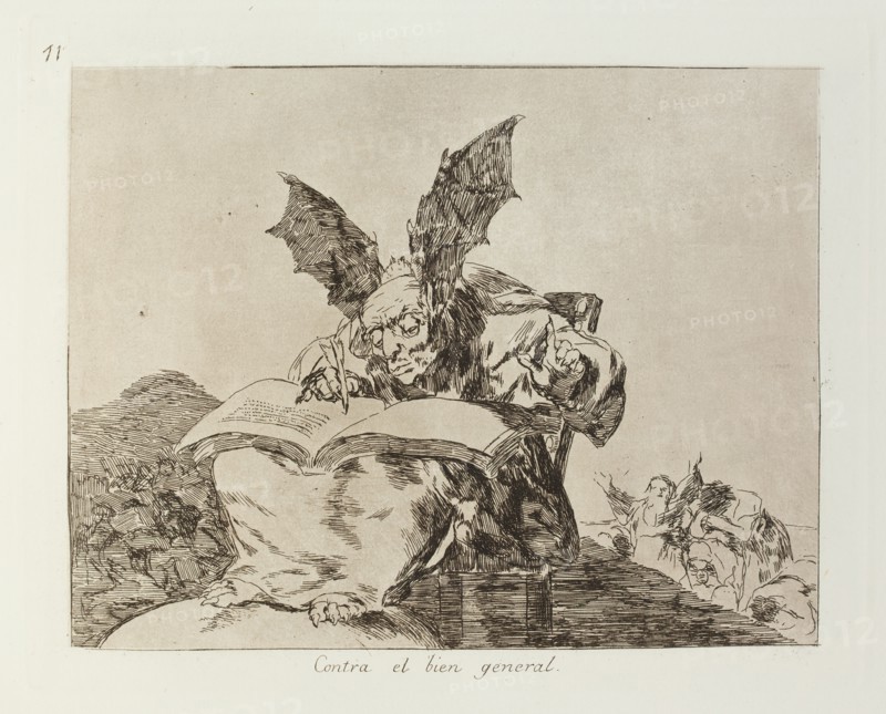 Contra el bien general.; Los Desastres de la Guerra, Madrid 1863. Creator: Francisco Goya.