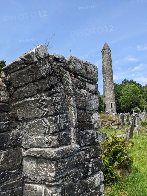 The Cathedral and Round Tower, Glendalough, Wicklow, Ireland, June 2026. Creator: Amanda Waite.