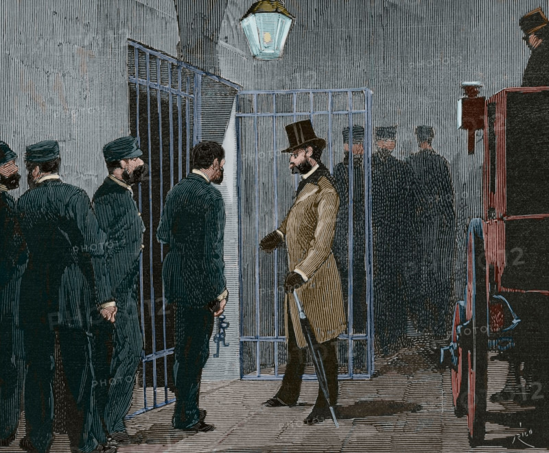 Arrival of Parnell in Kilmainham prison, (Dublin), 1881.  Creator: Bernardo Rico.