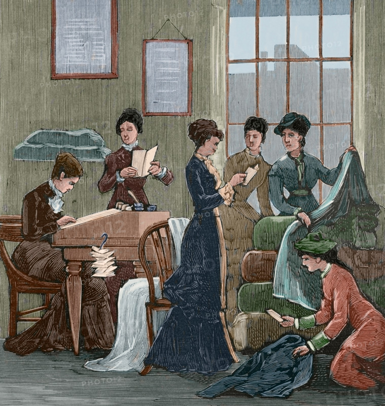 Office of the "Ladies' Land League", Dublin, Ireland, 1881.  Creator: Unknown.