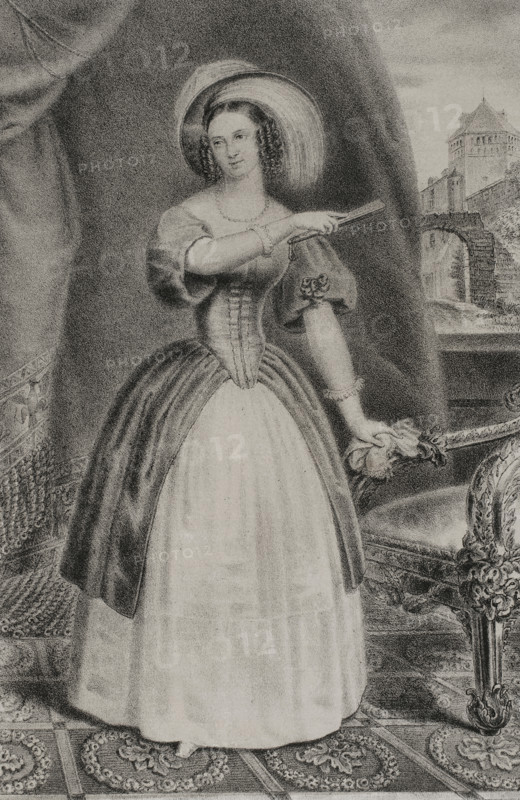 Elisabeth Ludovika of Bavaria, (1801-1873), Queen consort of Prussia (1840-1861)..., 1854. Creator: Julio Donón.