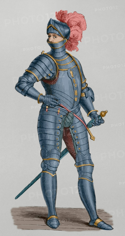 Knight in armour, 1590, (1877).  Creator: Unknown.