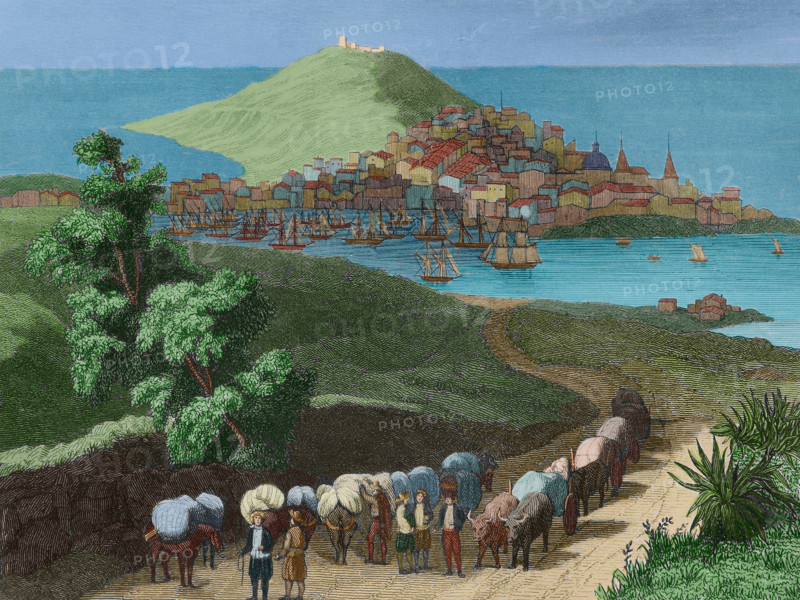 General view of the city of La Coruña, Galicia, Spain, 19th century.  Creator: Unknown.