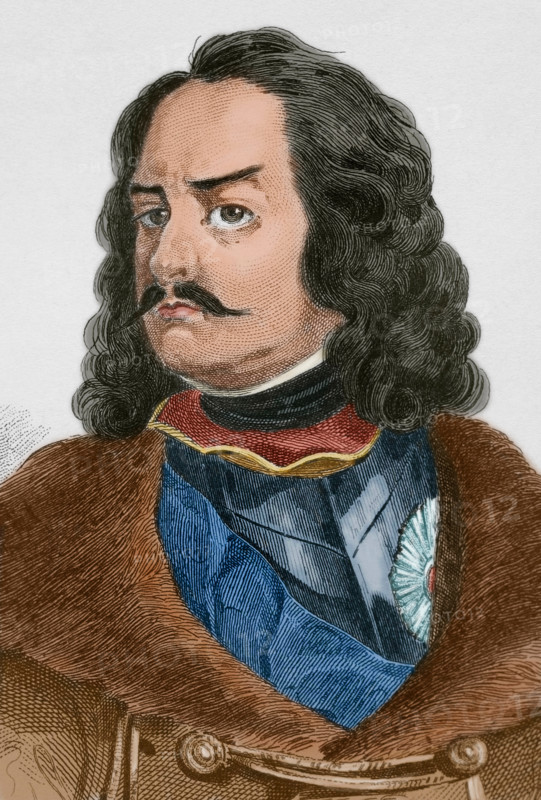 Peter I, (Peter the Great) (1672-1725), Tsar and Emperor of al the Russias, 1839. Detail.  Creator: Augustin François Lemaitre.