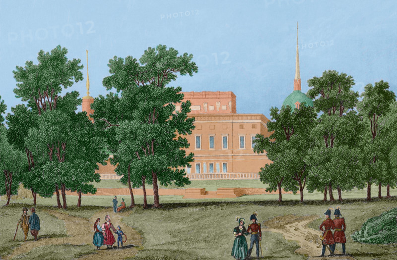 Mikhailovsky Castle or the Engineer's Castle (1797-1801), Saint Petersburg, Russia, 1839.  Creator: Augustin François Lemaitre.