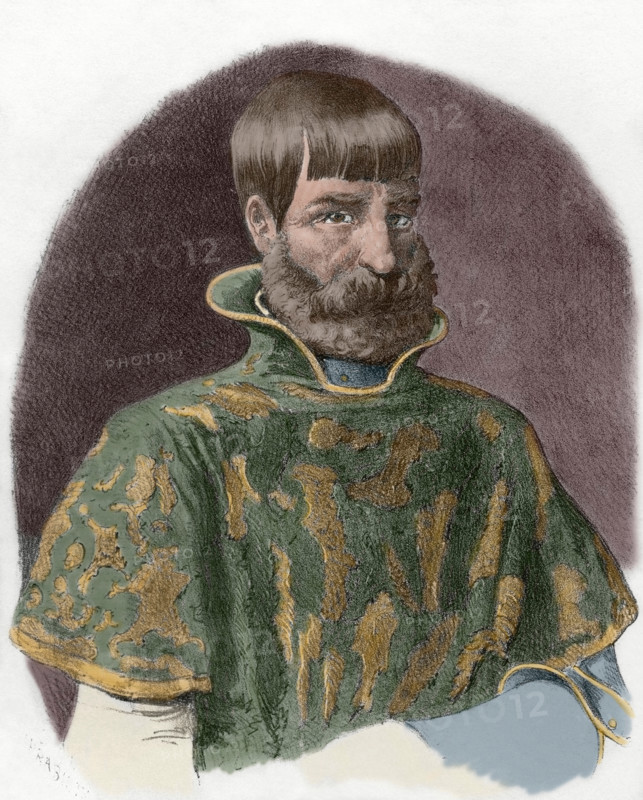 Juan Ponce de Leon, (1460-1521), Spanish explorer and conquistador, 1869.  Creator: Unknown.