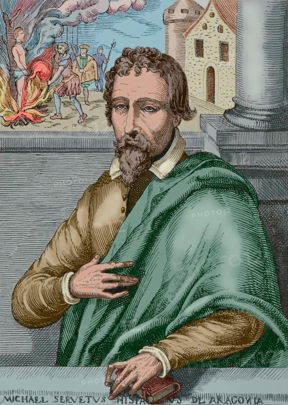 Michael Servetus, (1511-1553), Spanish physician and theologian, 1877. Creator: Unknown.