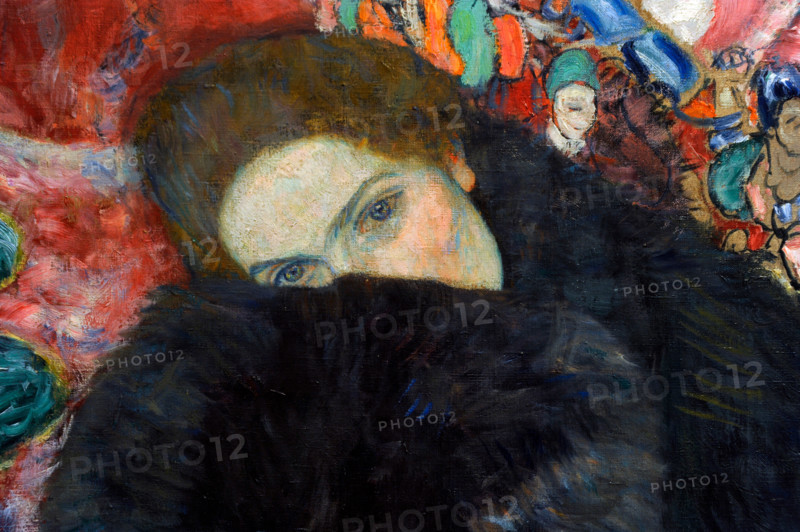 Lady with a Muff, 1916-1917. Detail.  Creator: Gustav Klimt.
