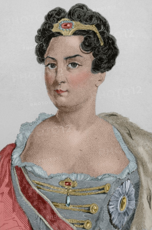 Catherine I of Russia, (1684-1727), 1839. Creator: Augustin François Lemaitre.