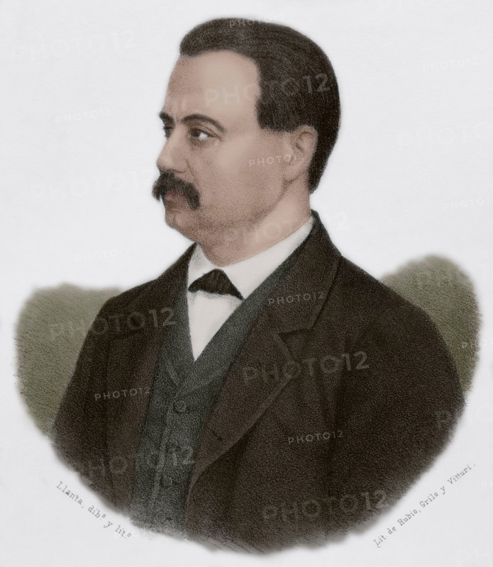 Antonio Cánovas del Castillo, (1828-1897), Spanish politician and historian, 1869. Creator: Santiago Llanta.