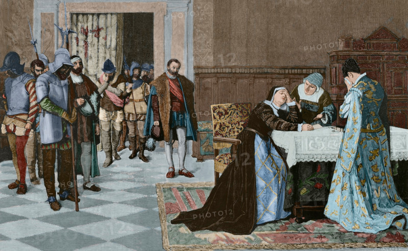 Maria Pacheco after Villalar, 1521, (1881). Creator: Tomás Carlos Capuz.
