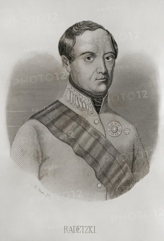 Joseph Radetzky von Radetz, (Johann Joseph Wenzel Graf Radetzky von Radetz), Bohemian..., 1857.  Creator: Esteban Buxo.