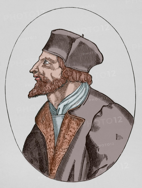 Jan Hus, (1369-1415), Czech theologian and philosopher, 15th century, (1877).  Creator: Unknown.