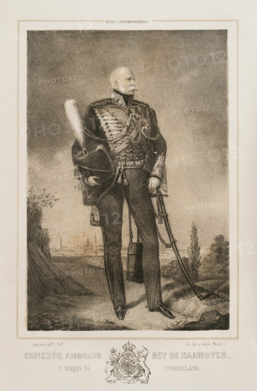 Ernest Augustus, (1771-1851), King of Hanover (1837-1851), Duke of Cumberland and Teviotdale, 1854. Creator: Luis Carlos Legrand.