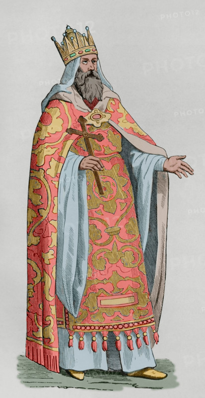 Prester John, legendary Christian ruler of the East, 1877.  Creator: Unknown.
