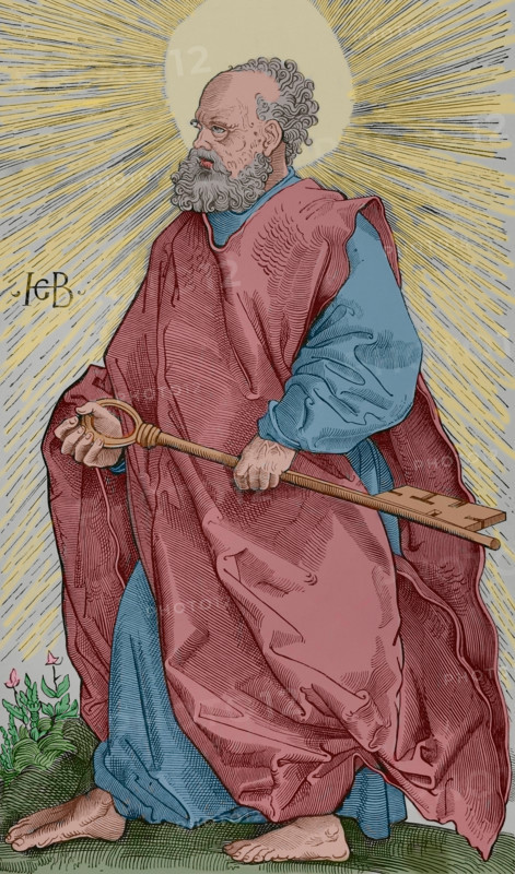 Saint Peter, (1st century BC - 67 AD), 1519, (1877).  Creator: Unknown.