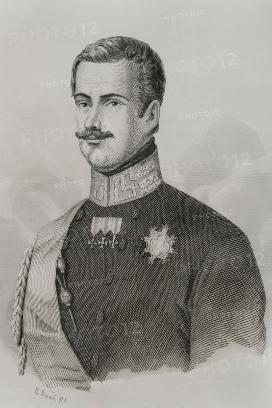 Charles Albert of Sardinia, (1798-1849), King of Sardinia, (1831-49), Duke of Savoy...1857. Creator: Esteban Buxo.