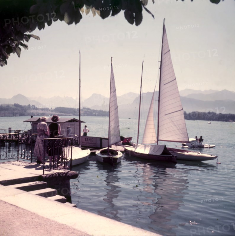 The lakeside, Lucerne, Switzerland, c1955.  Creator: Arthur Charles Kirby Ware.