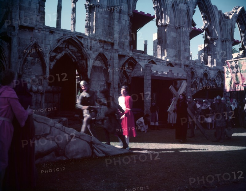 York Mystery Plays, ruins of St Mary's Abbey, York, 1951.  Creator: Arthur Charles Kirby Ware.