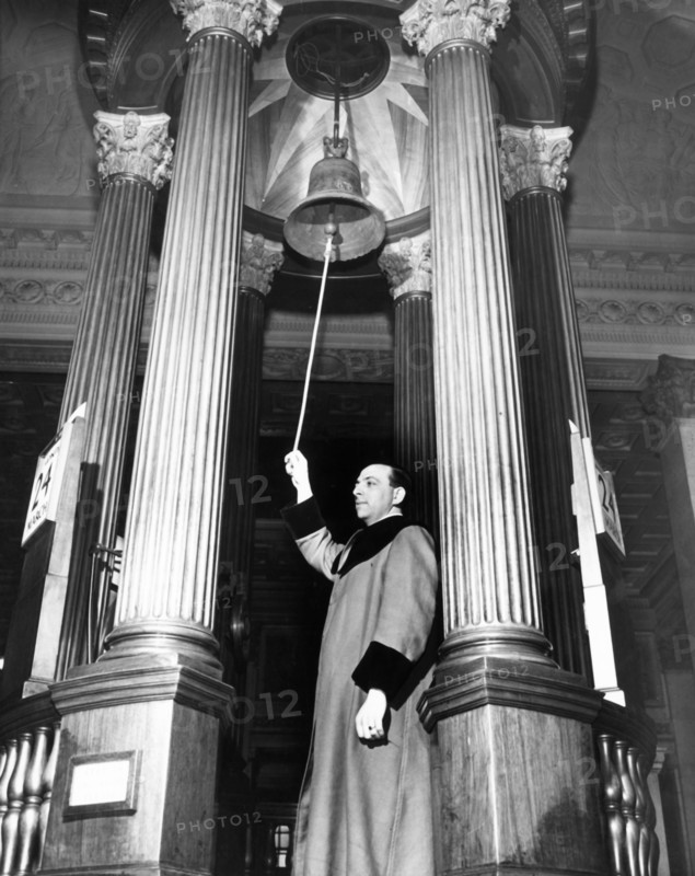 Ringing the Lutine Bell, Lloyd's, London, c1955. Creator: Arthur Charles Kirby Ware.