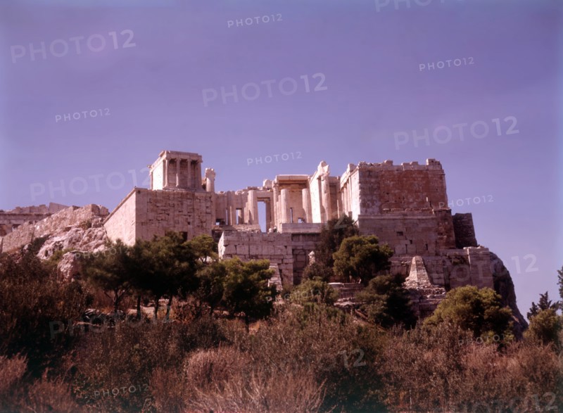 The Propylaea, ancient gateway to the Acropolis, Athens, Greece, c1955. Creator: Arthur Charles Kirby Ware.