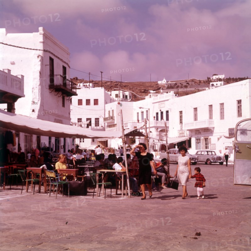 Street scene, island of Mykonos, Greece, c1955.  Creator: Arthur Charles Kirby Ware.