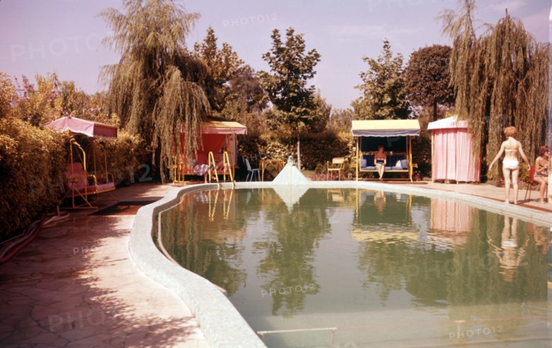 Private swimming pool at a villa in Florence, Italy, c1955. Creator: Arthur Charles Kirby Ware.