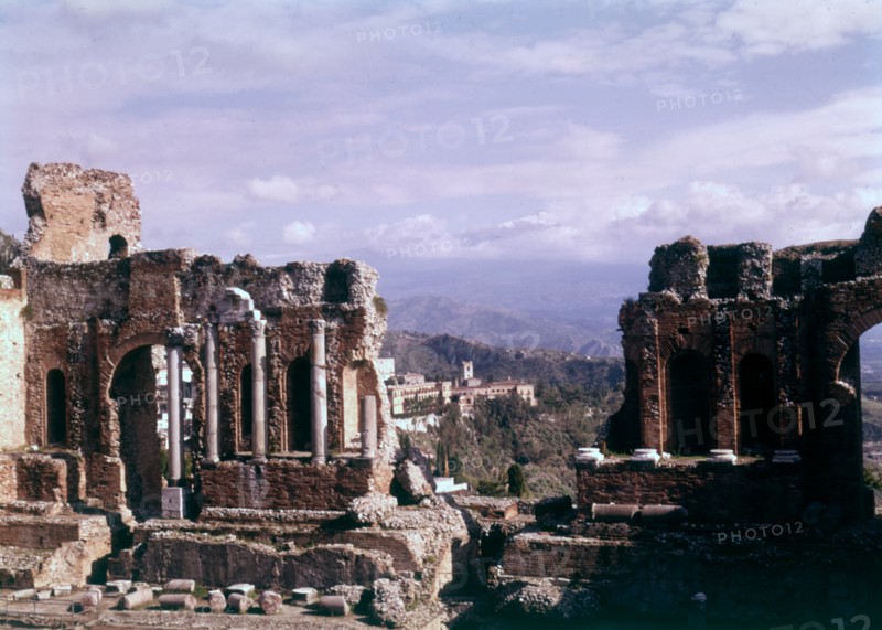The Greek-Roman Theatre, Taormina, Sicily, c1970s.  Creator: Arthur Charles Kirby Ware.