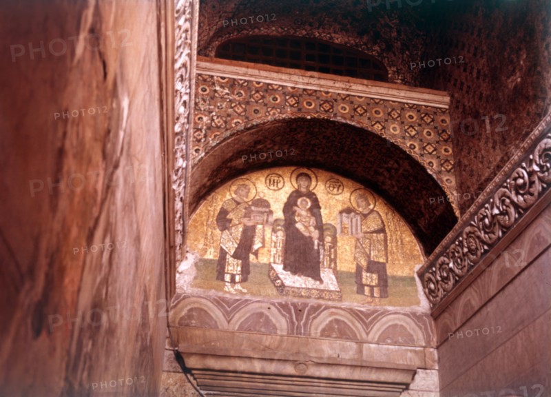 Mosaic in Santa Sofia Mosque, Istanbul, Turkey, c1955.  Creator: Arthur Charles Kirby Ware.