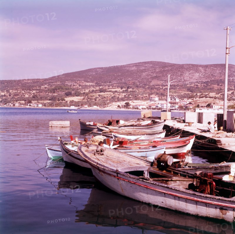 The harbour, Kusadasi, Turkey, c1955.  Creator: Arthur Charles Kirby Ware.