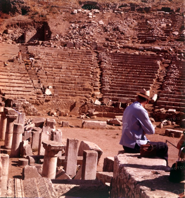 The Theatre, Pergamon, Turkey, c1955. Creator: Arthur Charles Kirby Ware.