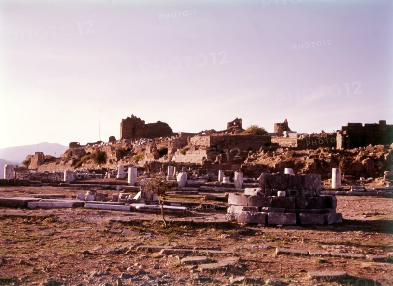 View from the Theatre, Pergamon, Turkey, c1955. Creator: Arthur Charles Kirby Ware.