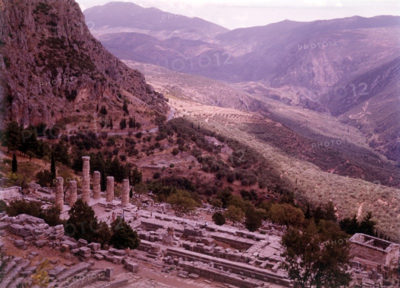 The Temple of Apollo, Delphi, Greece, c1955.  Creator: Arthur Charles Kirby Ware.