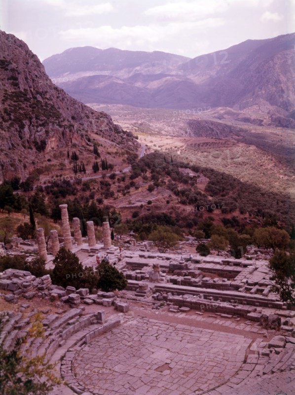 The Temple of Apollo, Delphi, Greece, c1955.  Creator: Arthur Charles Kirby Ware.