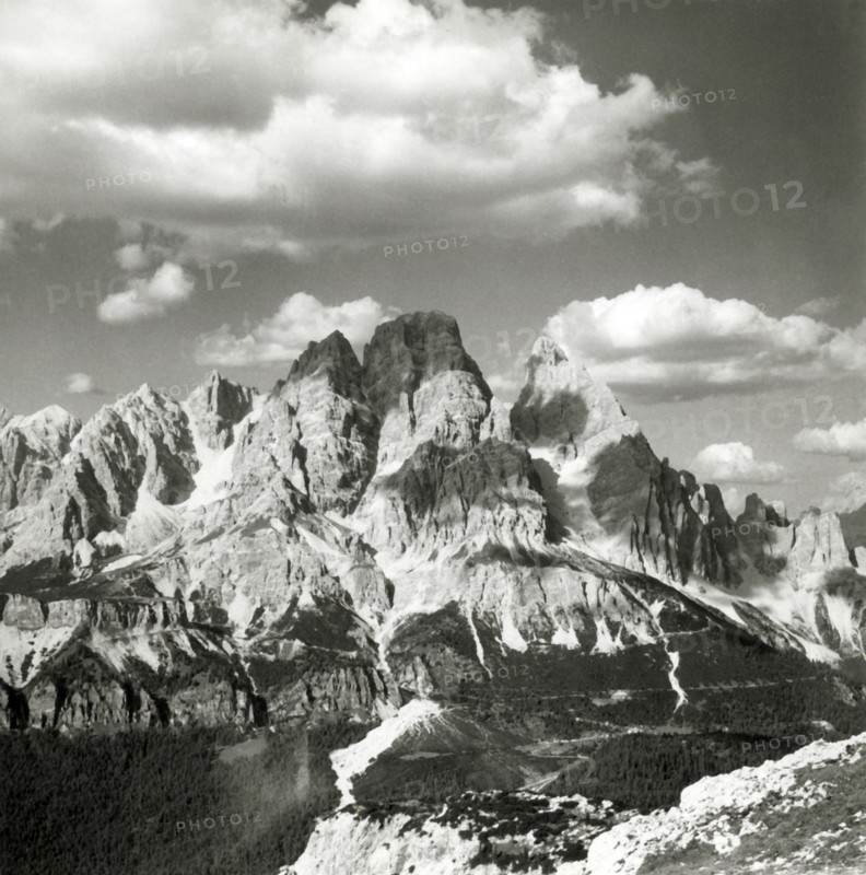 Mount Cristallo seen from Tondi di Faloria, near Cortina, Dolomites, Italy, c1955. Creator: Arthur Charles Kirby Ware.