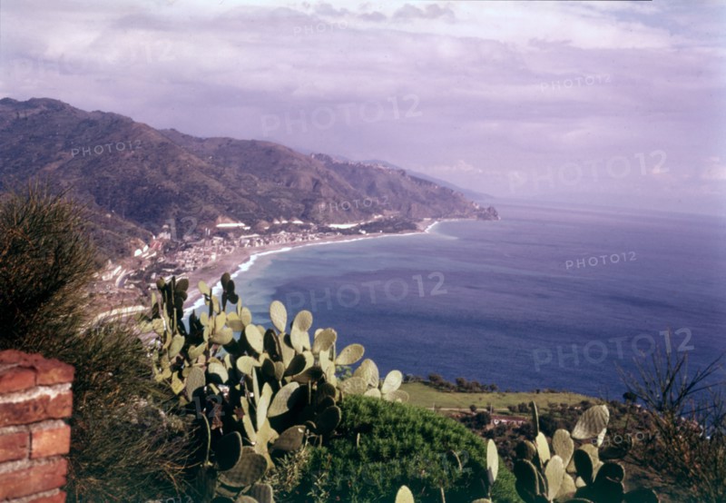 Mazzarò Beach, Taormina, Sicily, c1970s.  Creator: Arthur Charles Kirby Ware.