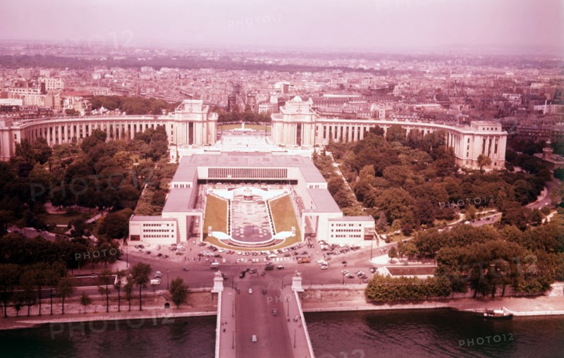 The Palais de Chaillot from above, Paris, France, c1955. Creator: Arthur Charles Kirby Ware.